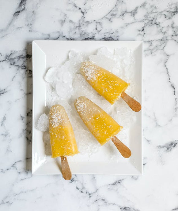 Jasmine Tea Infused Orange Popsicles with a hint of lavender