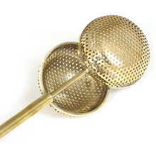Load image into Gallery viewer, Old Harbor Tea Ball Infuser | Telescopic Tea Leaf Infuser with Handle | Tea Infuser | Made of Brass | Ideal for Loose Leaves | Green Tea Leaves Infuser | Reusable Tea Filter