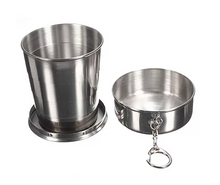 Load image into Gallery viewer, Old Harbor Stainless Steel Folding Glass 150 ml (set of 2)