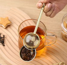 Load image into Gallery viewer, Old Harbor Tea Ball Infuser | Telescopic Tea Leaf Infuser with Handle | Tea Infuser | Made of Brass | Ideal for Loose Leaves | Green Tea Leaves Infuser | Reusable Tea Filter