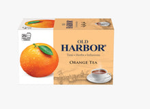 Load image into Gallery viewer, Old Harbor Orange Black Tea 25 tea bags with sachet