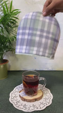 Load and play video in Gallery viewer, Old Harbor Checked MUG cozy (Size: 18 CM X 17 CM )