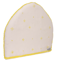 Load image into Gallery viewer, Old Harbor Hand Embroidered Daisy Tea Cozy (11.5 x 12.5 inch)