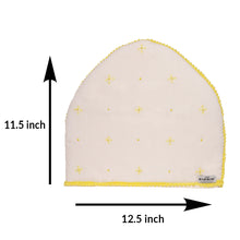 Load image into Gallery viewer, Old Harbor Hand Embroidered Daisy Tea Cozy (11.5 x 12.5 inch)