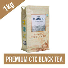 Load image into Gallery viewer, More Cups per pack Old Harbor Premium CTC Tea-  Hand-picked leaves are blended with care to offer 1/3rd more with each spoon brewed.  Pure Assam Tea, Unflavoured Brews 1/3rd more with each spoon brewed. Unlocks robust full-bodied tasted with every sip Old Harbor Livens up the spirit of tea lovers.