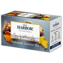 Load image into Gallery viewer, Old Harbor Turmeric Ginger Tea 25 tea bags