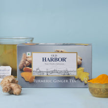 Load image into Gallery viewer, Old Harbor Turmeric Ginger Tea 25 tea bags