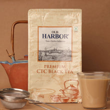 Load image into Gallery viewer,  Old Harbor Premium CTC Tea Old Harbor Premium CTC Tea is a pure Assam Tea Check for Assam Tea Indicator/logo on our pack This premium fine blend preserves and enhances these natural qualities of Assam leaf by applying state-of-the-art techniques of blending, processing & packaging.