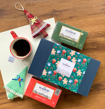 Load image into Gallery viewer, Old Harbor Winter Essentials Tea Hamper| Secret Santa gift | Christmas tree ornaments, masala tea, tulsi green tea