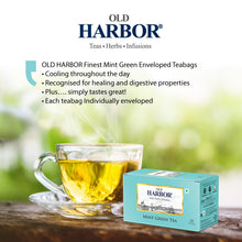 Load image into Gallery viewer, Old Harbor Mint Green Tea 25 Tea Bags