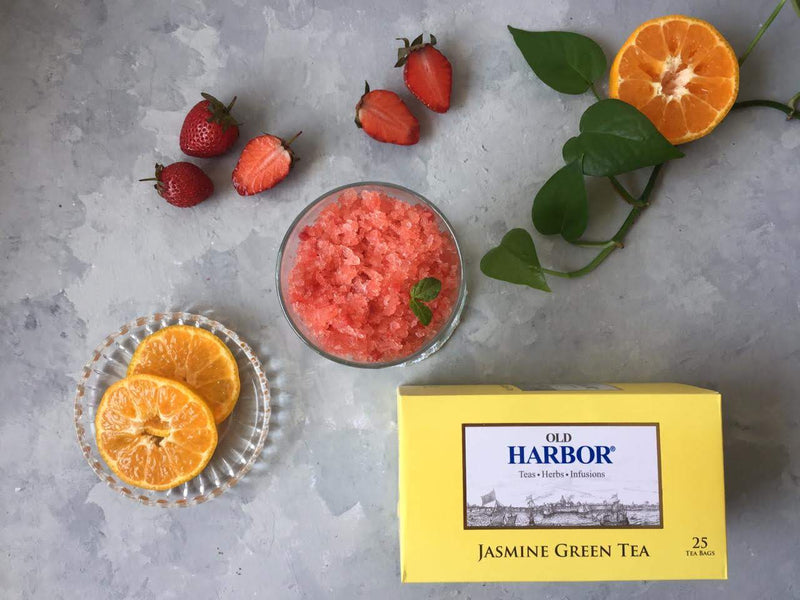 Orange Strawberry Jasmine Tea Granita
