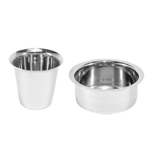 Load image into Gallery viewer, Old Harbor South Indian Stainless Steel Dabara Set of 2, Madrasi Filter Coffee Set, Kumbakonam Coffee Dabara Set- DABRA Set
