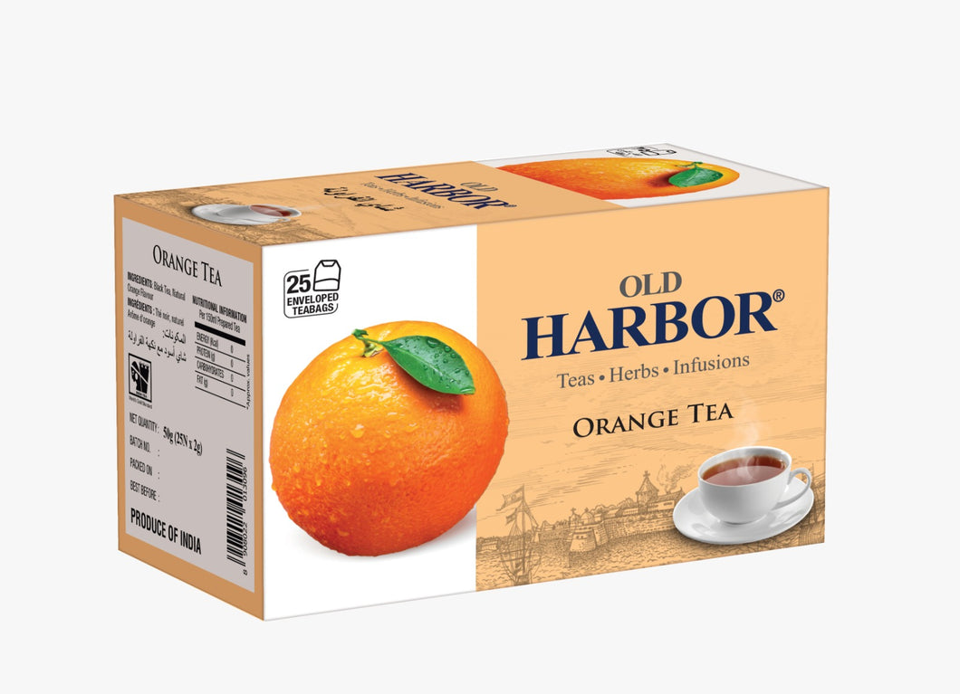 Old Harbor Orange Black Tea 25 tea bags with sachet