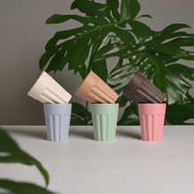 Load image into Gallery viewer, Old Harbor Earth-Friendly Cutting Chai Cups|100 ml|Coffee Cup Made with Rice Husk &amp; Bamboo Fibers|Microwave Safe Tea Set
