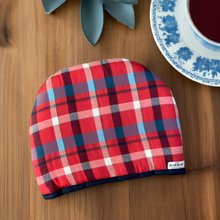 Load image into Gallery viewer, Old Harbor Red Checked Tea Cozy (24 cm x 30  cm)
