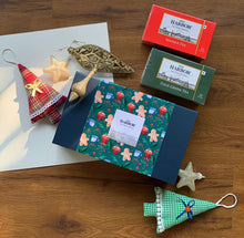 Load image into Gallery viewer, Old Harbor Winter Essentials Tea Hamper| Secret Santa gift | Christmas tree ornaments, masala tea, tulsi green tea

