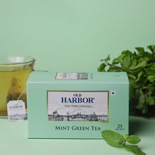 Load image into Gallery viewer, Old Harbor Mint Green Tea 25 Tea Bags
